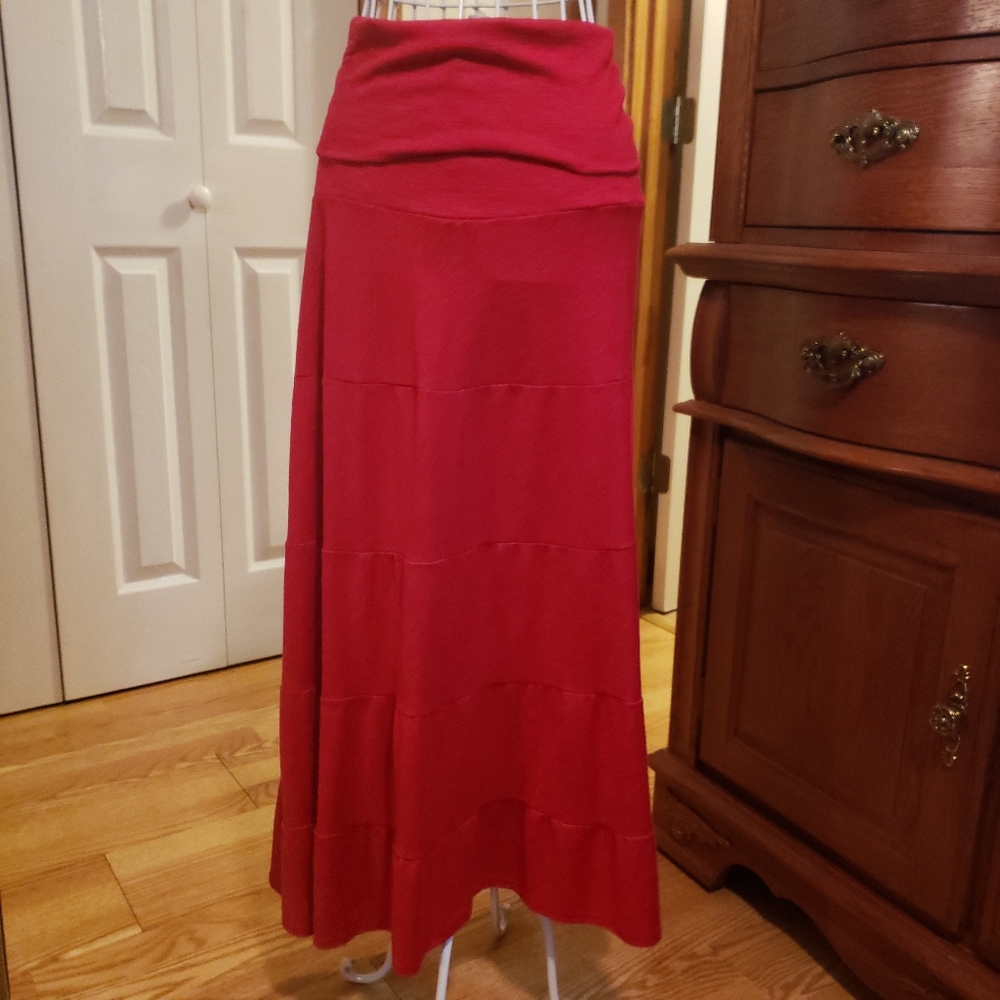 Red Flowy Skirt